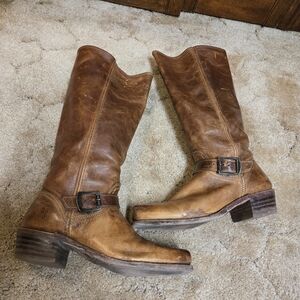 Frye Brown Leather Knee-High Boots